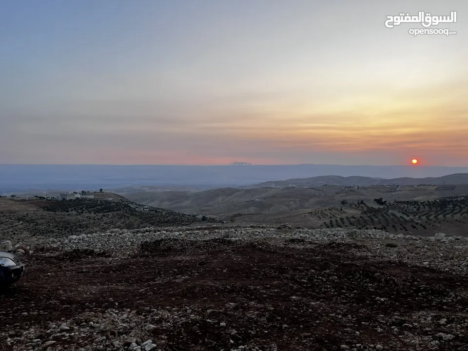 تملك الان فرصة العمر قطعة ارض من اراضي غرب عمان مطلة على فلسطين و الاغوار و البحر الميت و سد الكفرين
