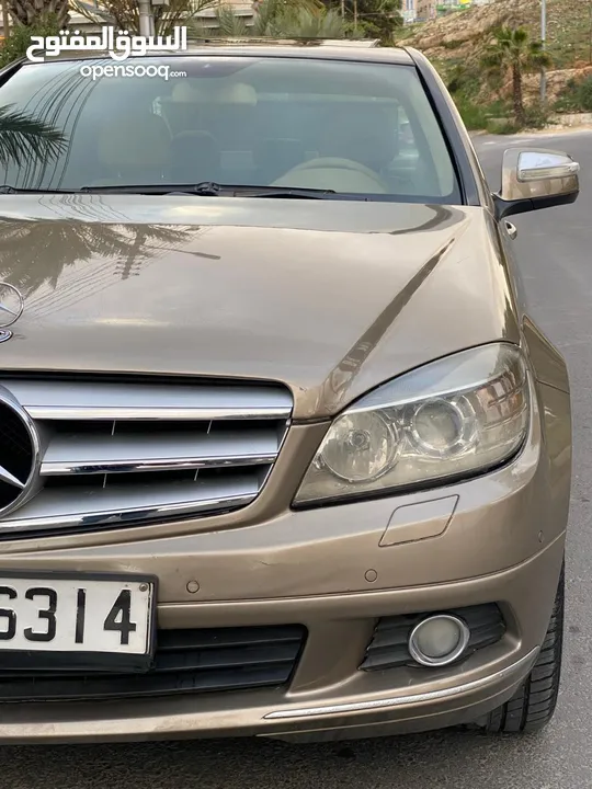 مرسيدس c200 2008  فل مع الفتحه     اضافات مميزه فتحه/برادي كهرباء/حساس