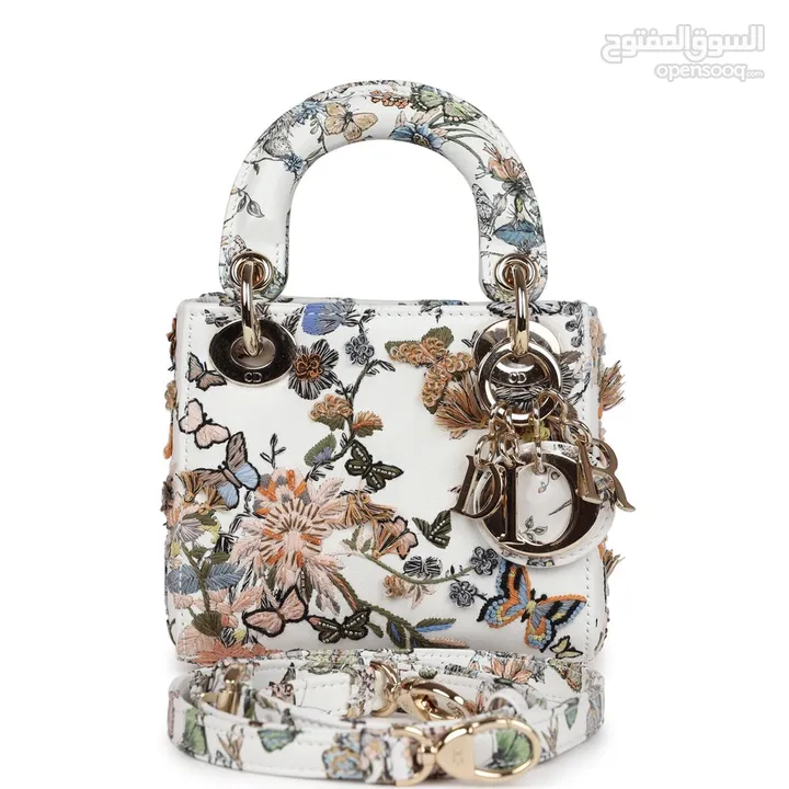 Christian Dior Micro Lady Dior with Small Trunk Multicolor Embroidered Calfskin Light Gold Hardware