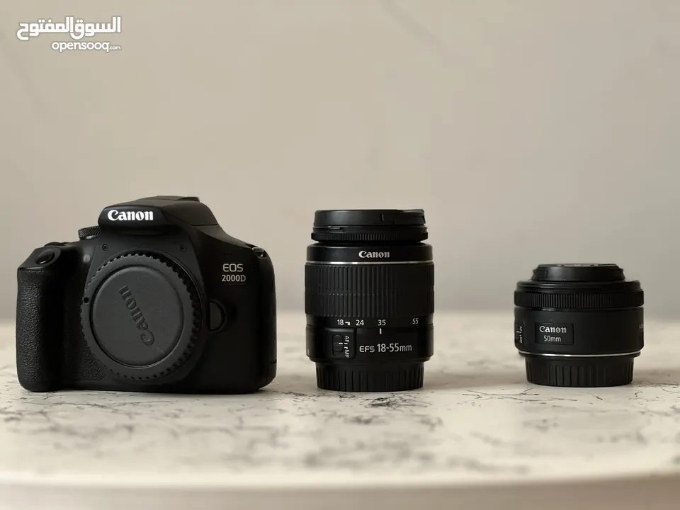 Canon 2000d مع عدساتها