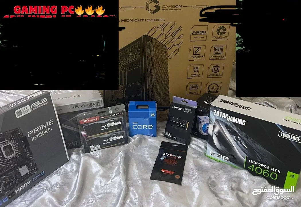 Brand New Gaming Pc With All Peripherals بيسي للألعاب والشغل جديد للبيع مع كامل ملحقاته