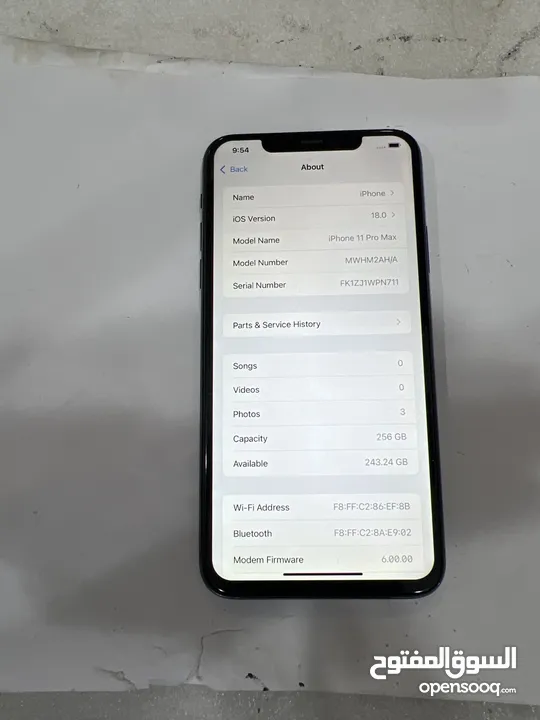 للبيع ايفون مستعمل 11 بروماكس 256 جيجا بطاريه 74 اصلي الجهاز مغير ظهريه فقط  لون اخضر اصلي الجهاز