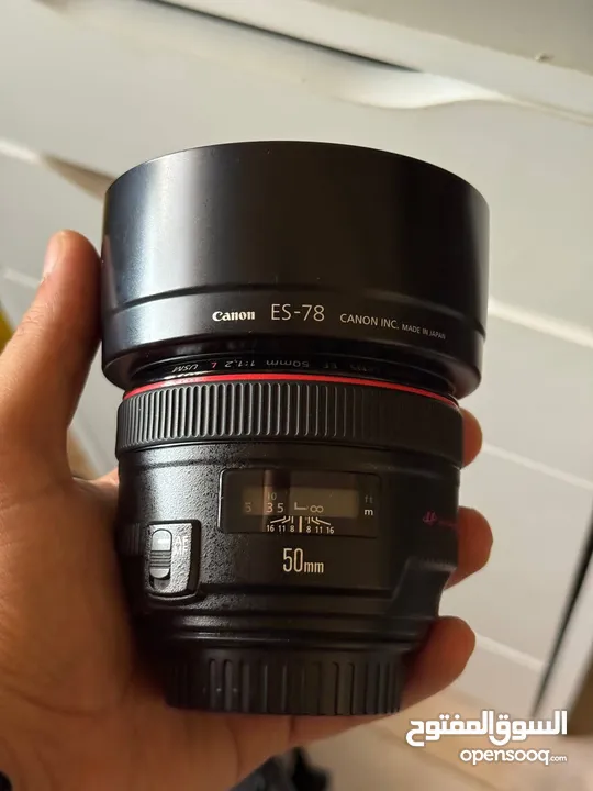 عدسة 50mm فتحة 1.2