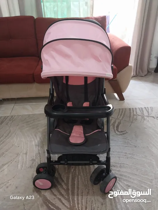 عرباية اطفال a-baby لون زهري للبيع