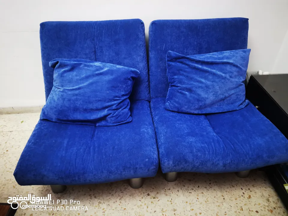 غرفة سفرة 3 قطع (طاولة و8 كراسي +فضية+دنسوار) طقم كنب يحتوي على 2 صوفة بيد