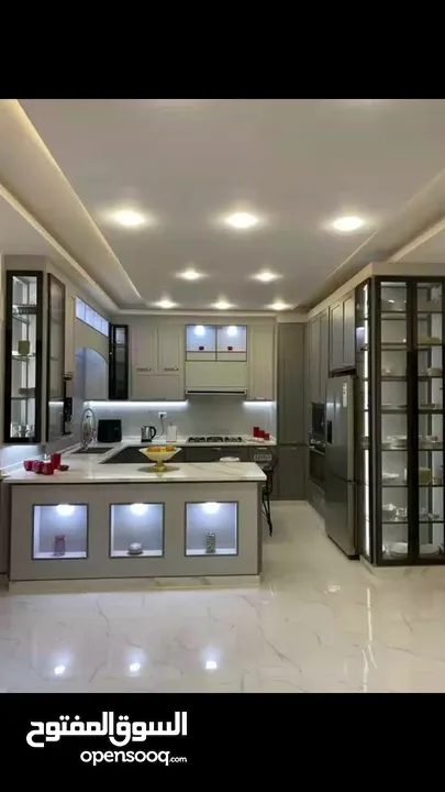 كافة انواع المطابخ المنيوم خشب شركة النموذج الموقع شارع الجامعه مجمع ابو الحاج التجاري طابق الرابع