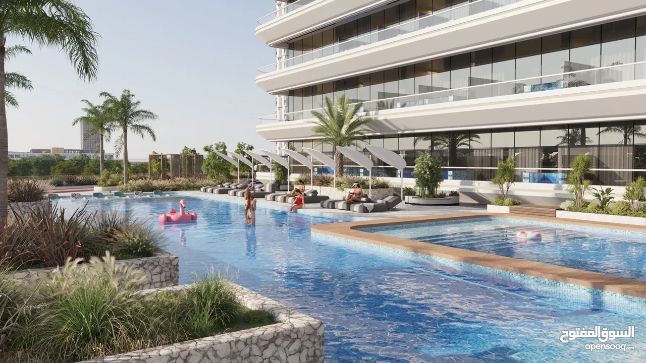 طرح مشروع جديد في دبي أقساط 8 سنوات مع مسبح خاص إطلالة على برج
