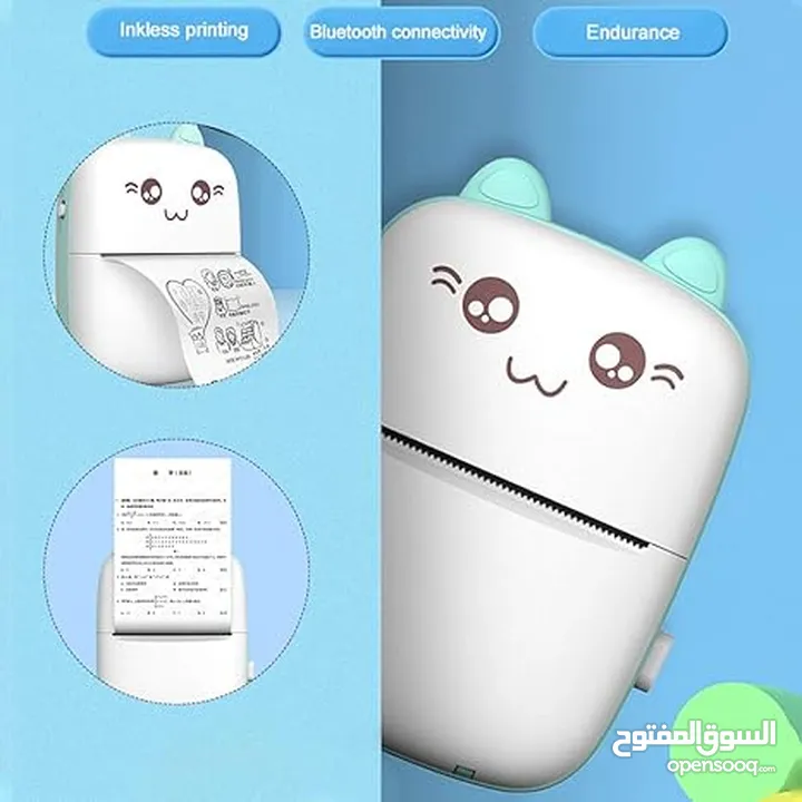 • طباعتك الصغيرة والسحرية! طابعة Mini Sticker Printer هتخلي كل يوم مغامرة جديدة. صورك وملاحظاتك هتتح