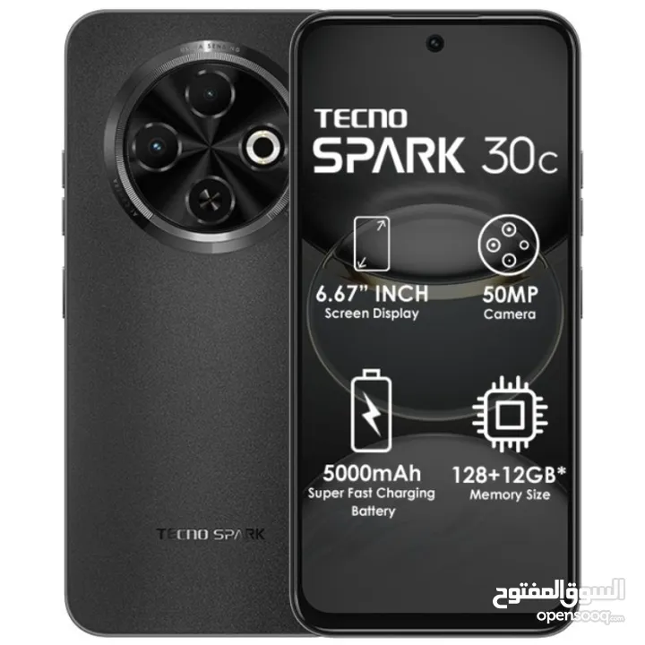 Tecno Spark 30c 128G/8Ram تكنو سبارك ا         3 0 c 30 c تيكنو أقل سعر في المملكة