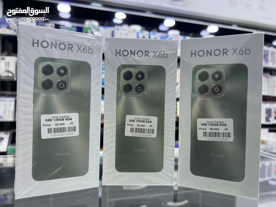 Honor X6b (128 GB / 6 GB RAM ) هونر الجديد كليا اكس 6 اي كفالة الوكيل الرسمي سنة