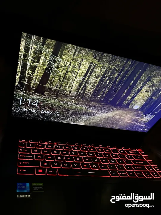 لابتوب MSI جيمرز  i5 الجيل 11  GTX 1650  رام 16GB  SSD + HDD  بحالة ممتازة