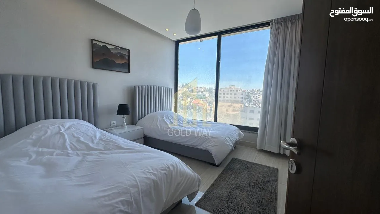 في أجمل مناطق عبدون شقة مفروشه للبيع طابق ثامن 133م بسعر مميز / ref 9539