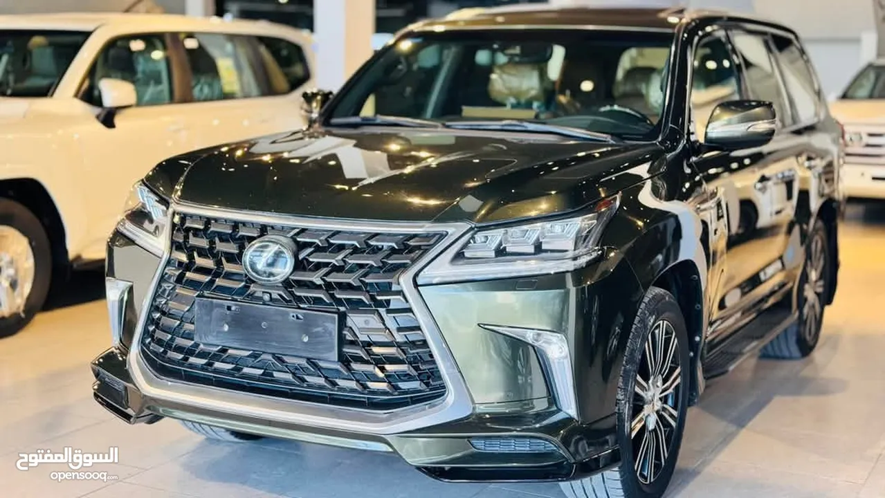 Lexus LX 570 sport S 2021 لون أخضر مميز متوفر أيضا عروض افجي وبرادو