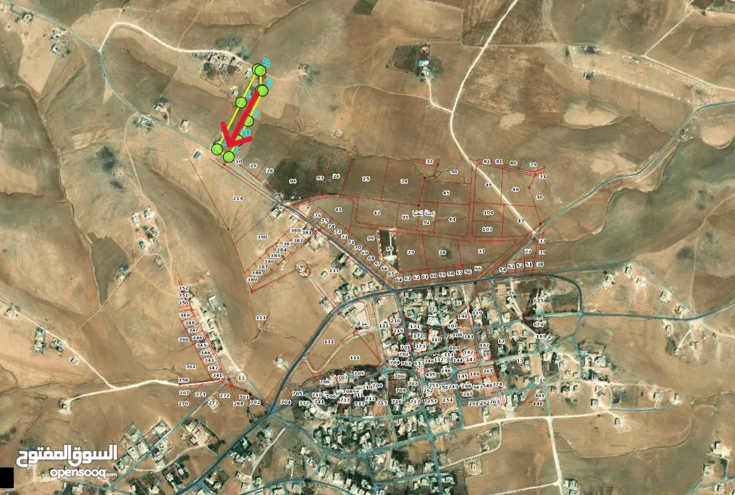 قطعة ارض من اراضي جنوب عمان في زملة العليا موقع استثماري