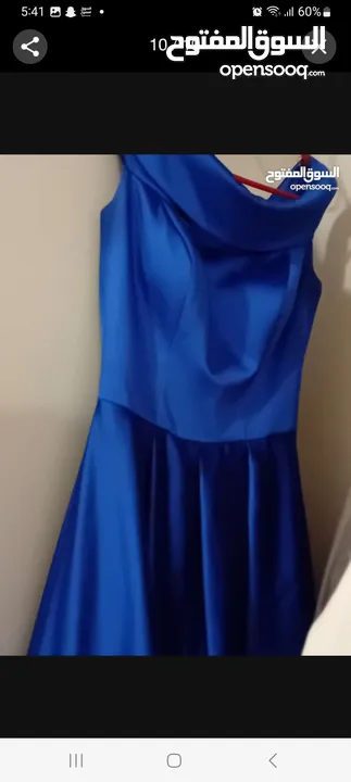 فستان نيلي تقيل للمناسبات من تانجو للبيع off shoulders . navy blue of shoulders dress from tango