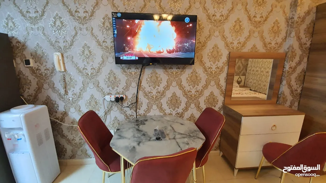 studio for rent  استديو للايجار الشهري بابراج الاورينت شامل الفواتير و الانترنت