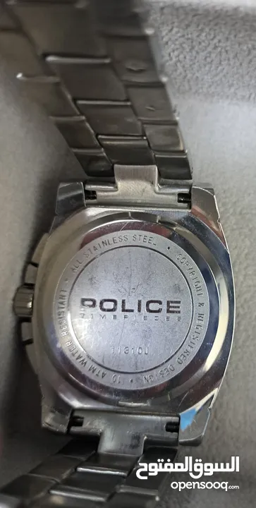 ساعة رجالي مميزة Police كوبي درجة اولى بامتيازات الشركة وماكينة اصلية  بحالة الوكالة استخدام بسيط