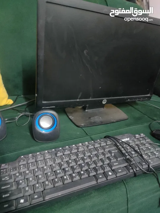 كمبيوتر الشاشه hp والكيس اسر