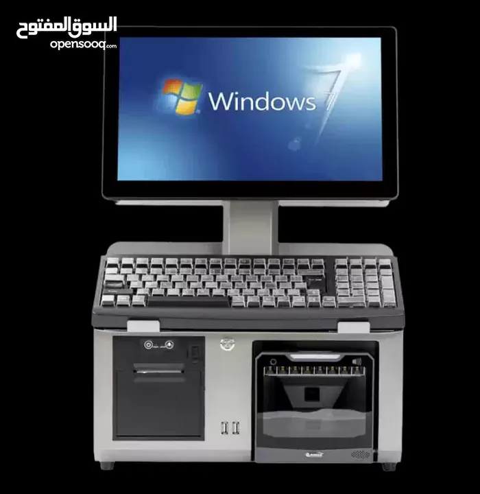 أجهزة كاشير / رفوف خشب/ رفوف زجاج/سلات عرض/ سلات زبائن