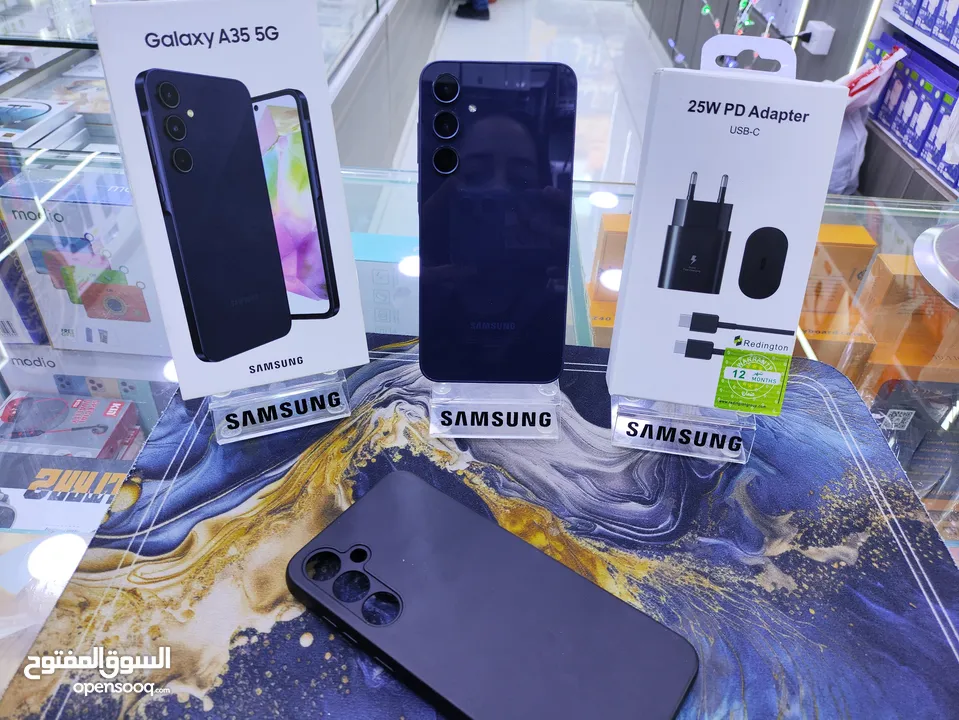 جهاز وكالة علفحص SAMSUNG A35 جيجا 256 رام 16 معه بكج هدية معه كرتونه