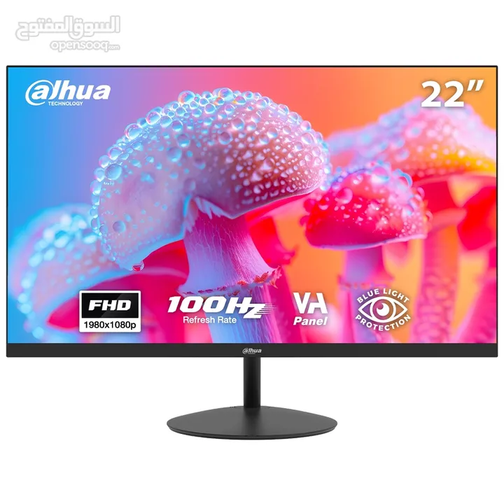شاشة داهوا بقياس 22 انش وتردد 100 HZ  للكمبيوتر والالعاب بسعر نار لفتره محدوده