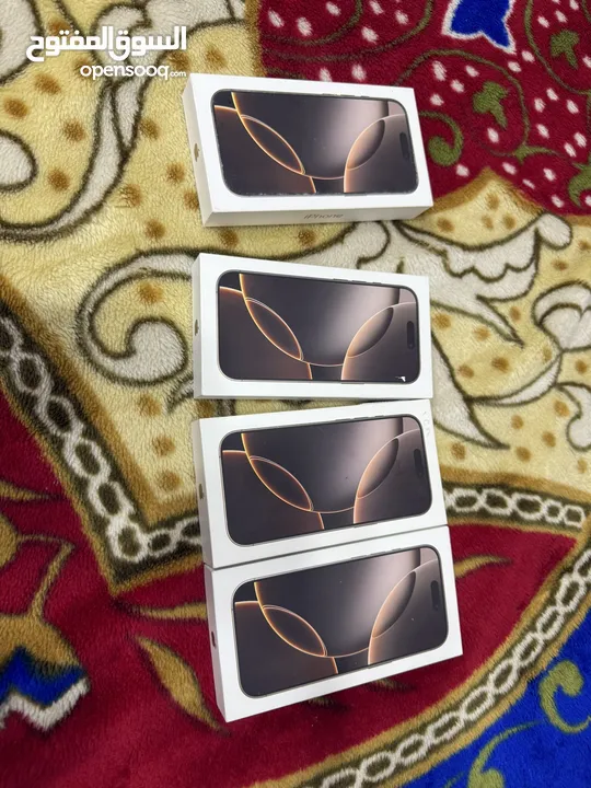 متوفر ايفون 16برو 128جيجا لون ديزارت صحراوي مميز وراد شرق اوسط عربي جديد مسكر نو اكتف كفالة الوكيل