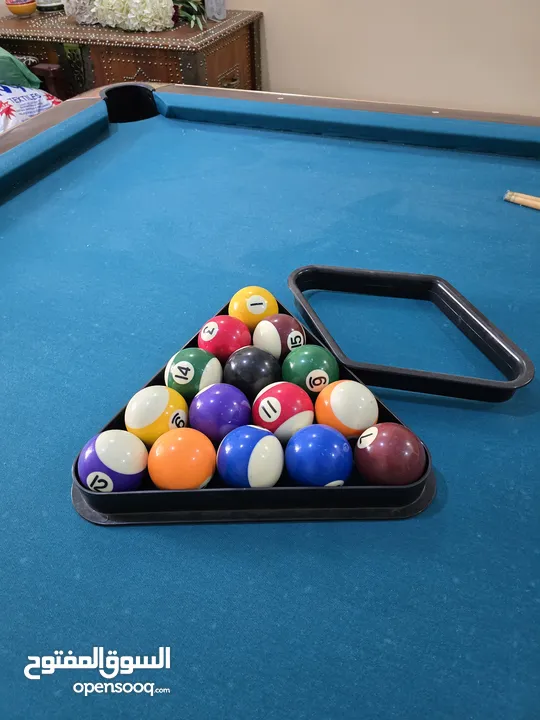 9 foot Billiards Table and Lamp for sale