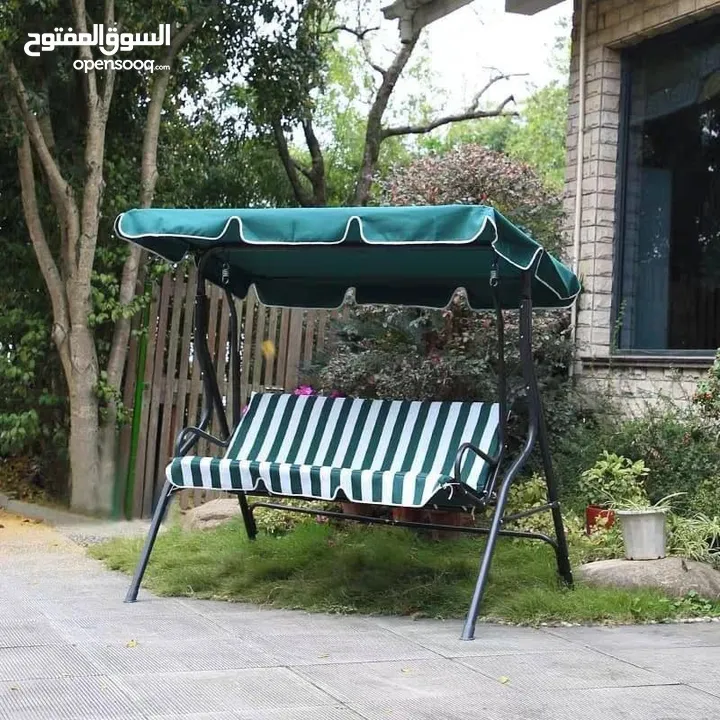 المرجوحة الاكثر طلبا  مرجوحه الحدائق والمنازل مرجوحة خارجية كبيرة 3 مقاعد مع شمسية تستخدم داخل بيت