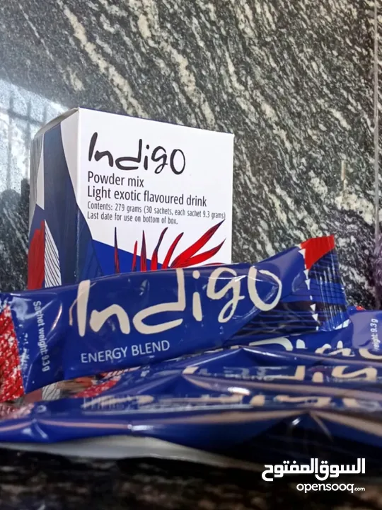 مشروب Indigo طبيعي غني بالمكونات النباتية  Indigo مشروب نباتي لتعزيز النشاط  مشروب صحي بنكهة طبيعية