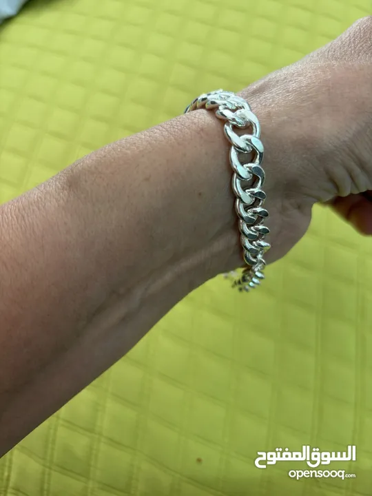 Sterling silver bracelet unisex اسواره فضه اصلي غير مستعملة - اطلاقا