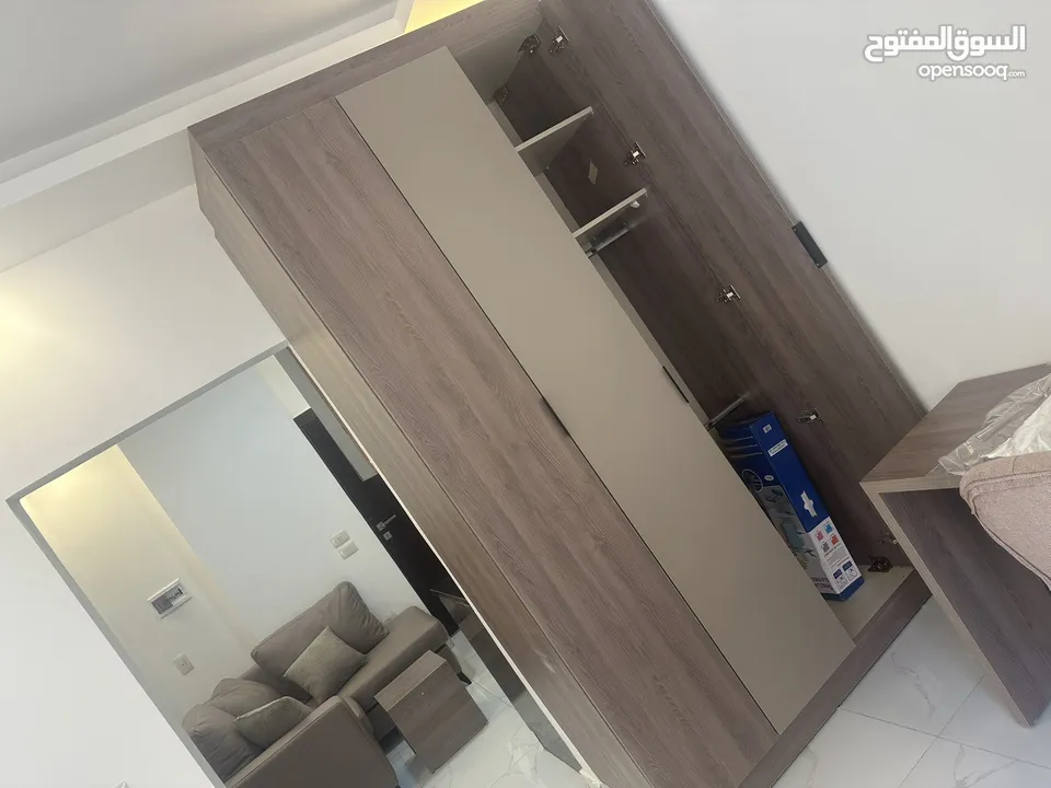 شقة مفروشه جديده لم تسكن للايجار في الراهبات الورديه