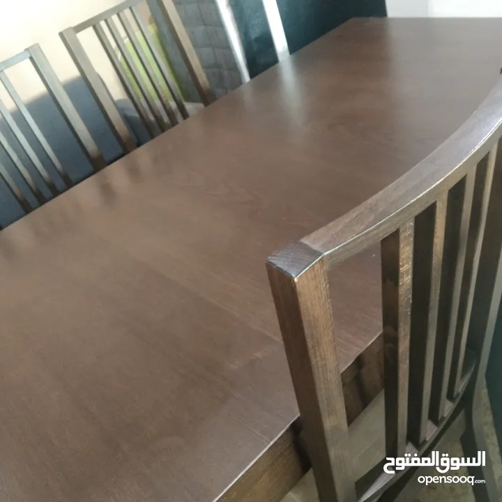 ikea extendable dining table 6 chairs  طاوله سفره ايكيا قابله للتمدد  6 كراسي
