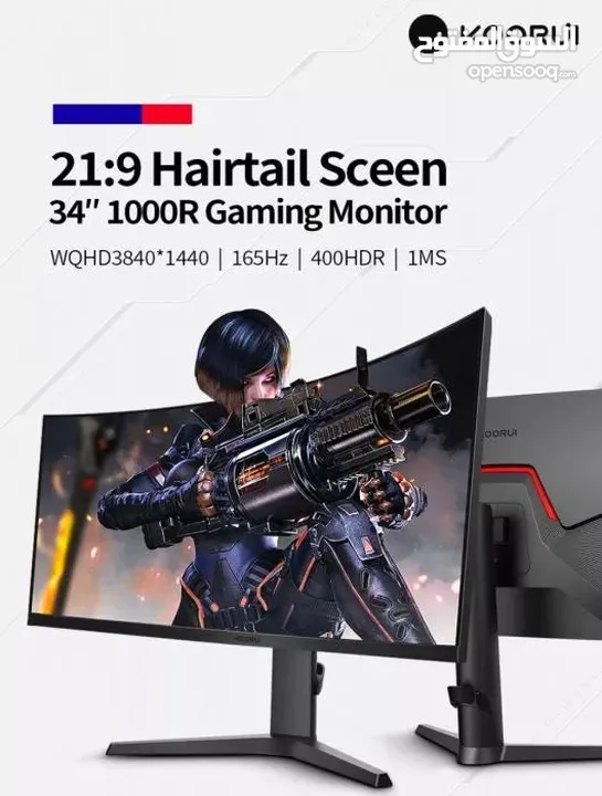 شاشه جيمنج منحنيه Koorui 34e6uc 34inch