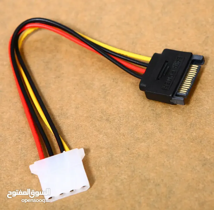 sata power male - 4 pin female cable