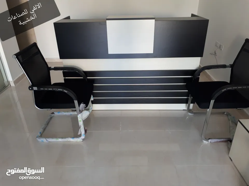 كاونتر استقبال 160سم عمق 60سم مع ادراج معلقه إمكانية اختيار اللون والقياس والتوصيل مجاني خلال يومين