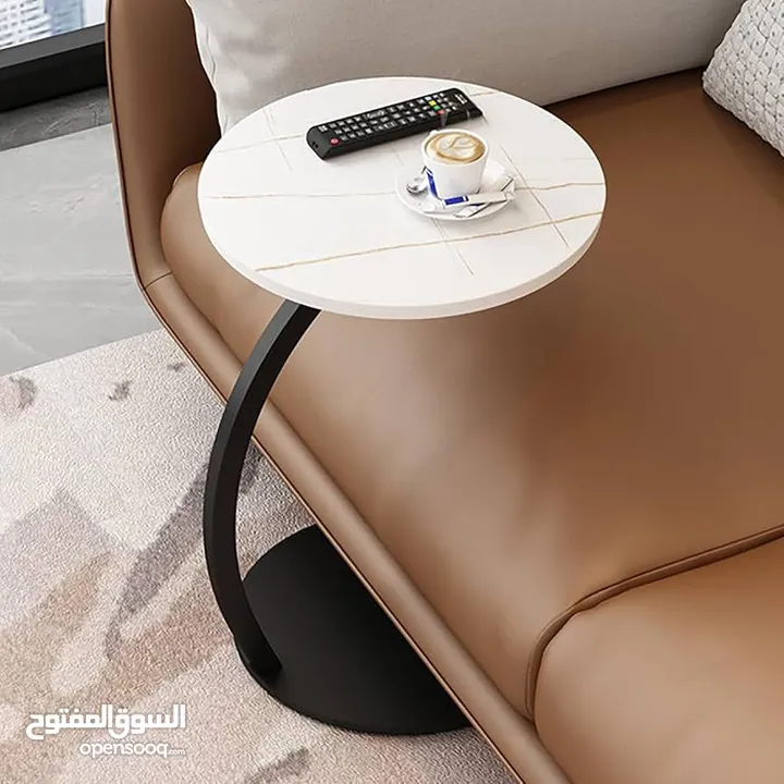 طاولة جانبية مستديرة على شكل حرف c مثالية لكل زاوية بالبيت (سكملة) احجزها قبل الكل