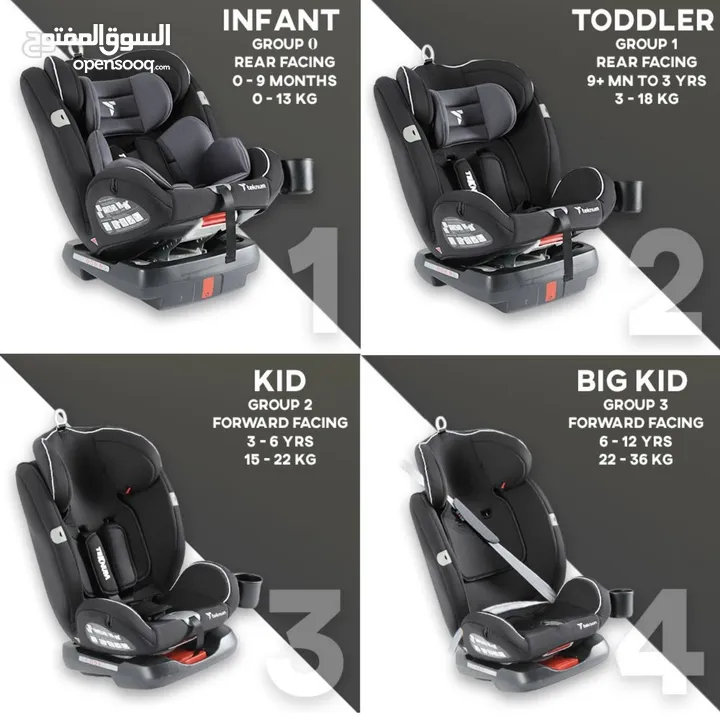 كرسي سيارة للأطفال ماركة تيكنوم - إيفولف 360 د (الباطنة/الداخلية)