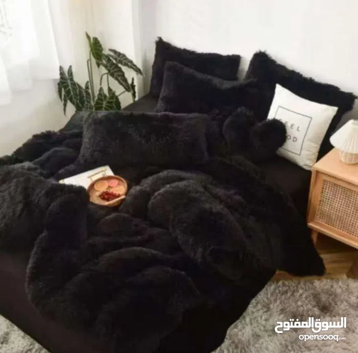 لحاف ريش النعام دبل فيس مجوز – 4 قطع