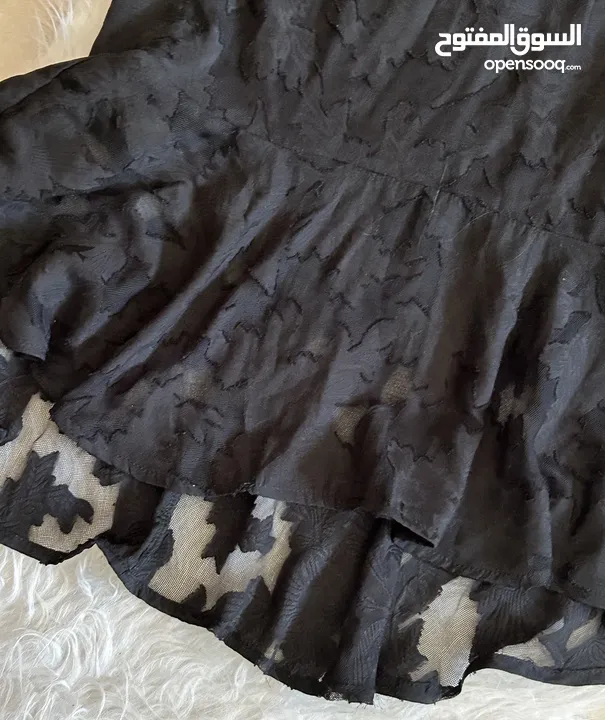 Lipsy London Co-Ord Black Dantelle  طقم ميدي دانتيل أسود، شبه رسمي/رسمي أنيق ، Top & Skirt