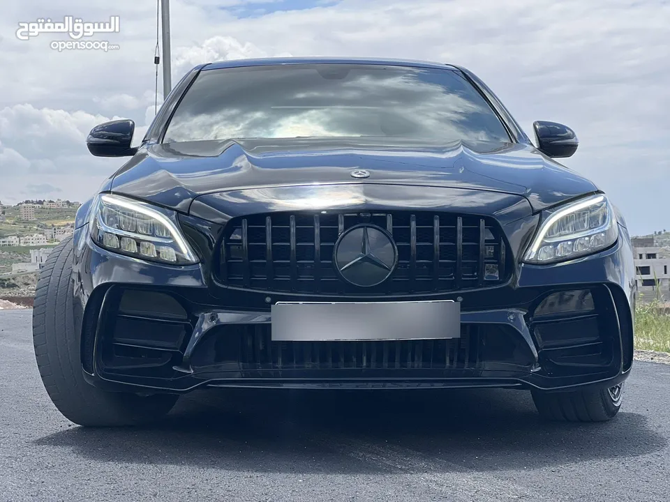 مرسيدس c200 2019 وارد الوكاله فل كامل c63 kit amg لون اسود