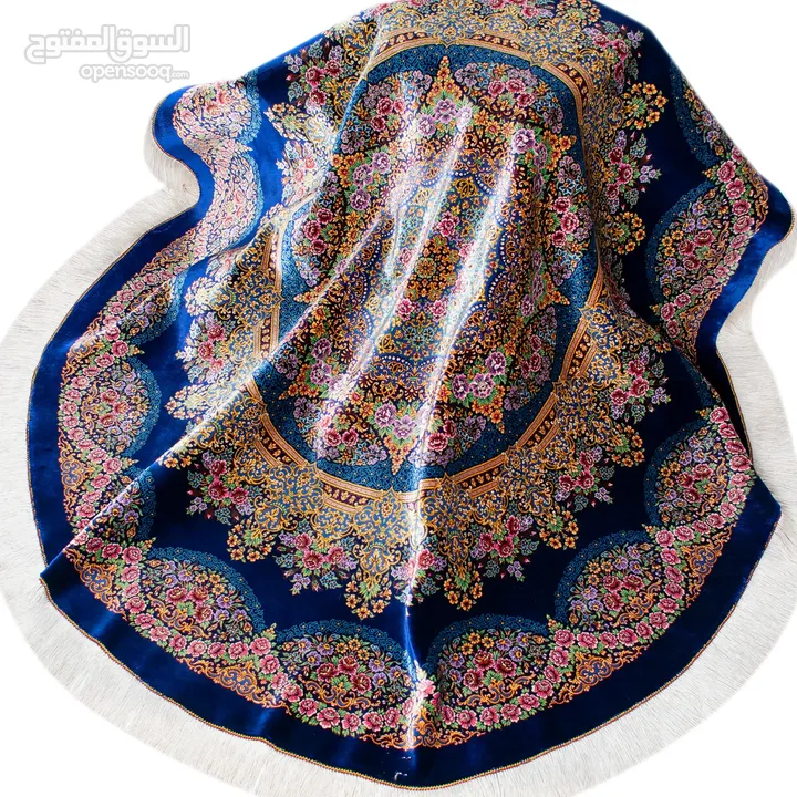 سجادة حرير يدويا نسيج ایران قم، سجاد ایرانیة كلها من الحرير silk carpet , Persian handmade silk Rug