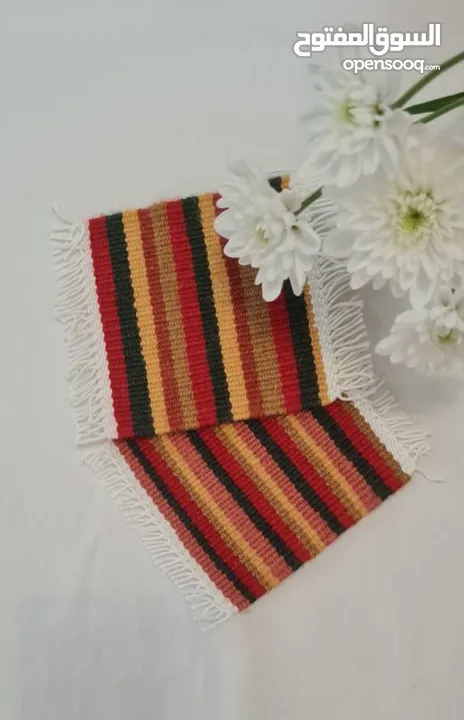 كوستر سجادة مصنوعة يدويًا مناسب للاستخدام في العمل ولضيوف أحبائك Kilim handwoven coaster Size: 10×10