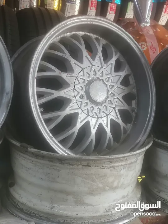 جنط BBS 15 اربع براغي محير قريب وبعيد مع كوشوك للبيع او للبدل