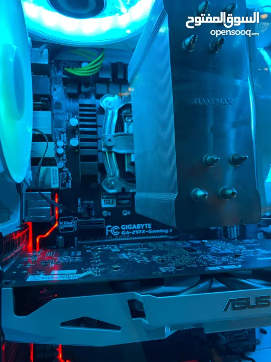 كمبيوتر ألعاب مكتبي – i5 / كرت GTX1060 6GB / رام 16GB / تخزين SSD+HDD / كيس CORSAIR RGB