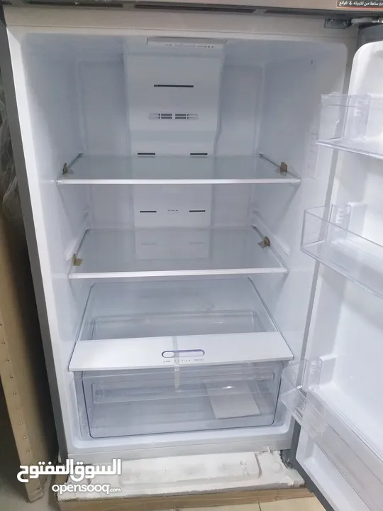 ثلاجة جنرال ديلوكس استوك حجم 420 لتر لون استيل توفير عالي كهرباء