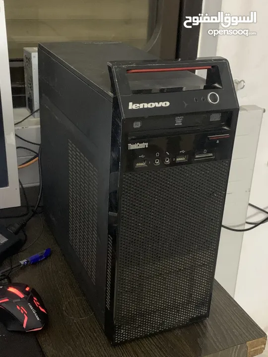 كمبيوتر كامل من شركهLenovo رائع ومخصص للدراسه وبعض الالعاب مع شاشه الاصليه Samsung مع ماوس وكيبورد