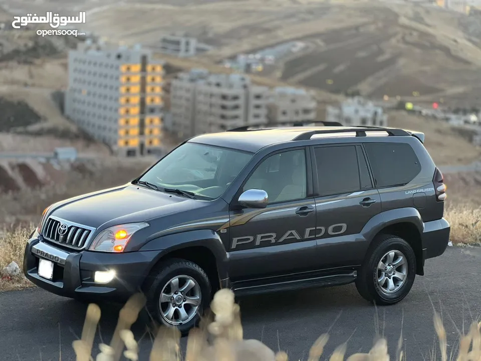 تويوتا برادو جيب موديل 2005  ليمتد من فحص كامل بحالة الشركة فل عدا الفتحة ممشى قليل لون فيراني بحالة