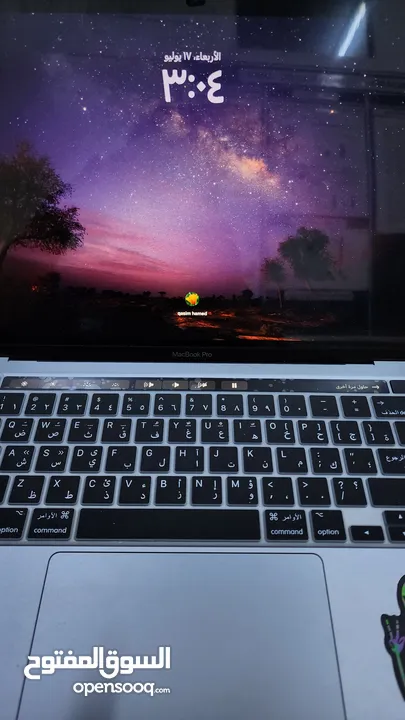 (ماك بوك برو "13  M1) MacBook Pro  كالجديد بكرتونه مع كل الملحقات والضمان   265/RAM16
