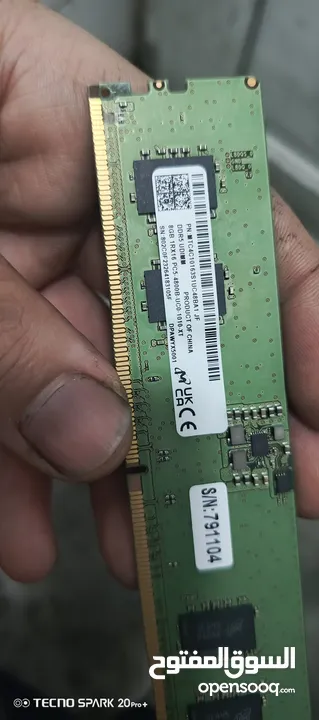 رامة 8 g ddr5+ ddr4 للبدل على رامه ddr2