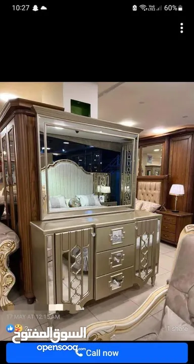 غرفة نوم ماستر فاخرة مصنوعة من أجود أنواع الخشب لاتيه 18 ملم، مطلية بدهان تركي عالي الجودة من نوع مي